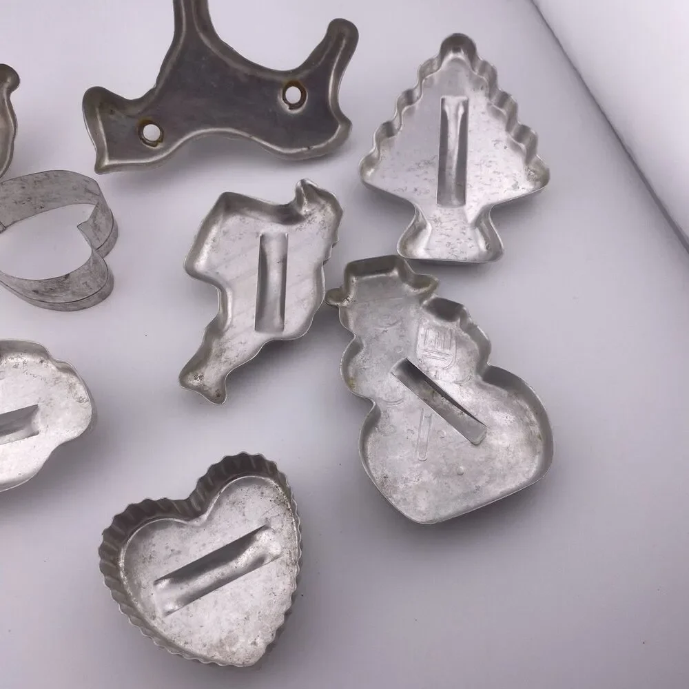 Miscellaneous Group of 8 of Vintage Metal Handled Cookie Cutters Mid-Century, Mo